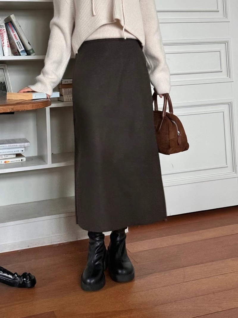 PLACE韓國直郵東大門代購女裝新品職業休閑人氣24秋冬長裙PLACE長裙圖色5