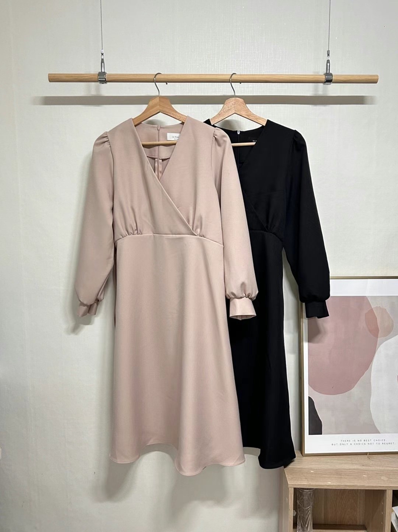 PLACE直郵韓國代購女裝新款時尚職業推薦熱賣24秋冬連衣裙PLACE連衣裙圖色2左二色