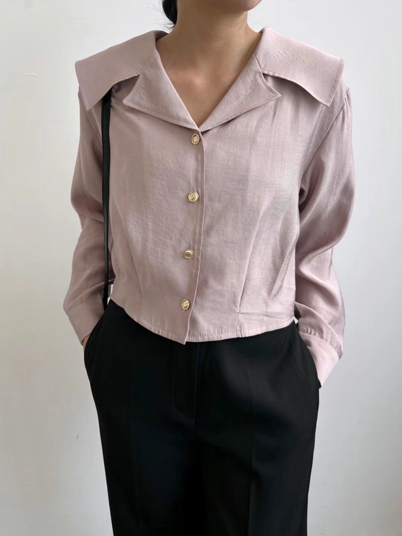 MARID韓國直郵女裝新品休閑推薦職業人氣熱賣時尚襯衫蕾絲衫WITHMOON襯衫/蕾絲衫圖色2