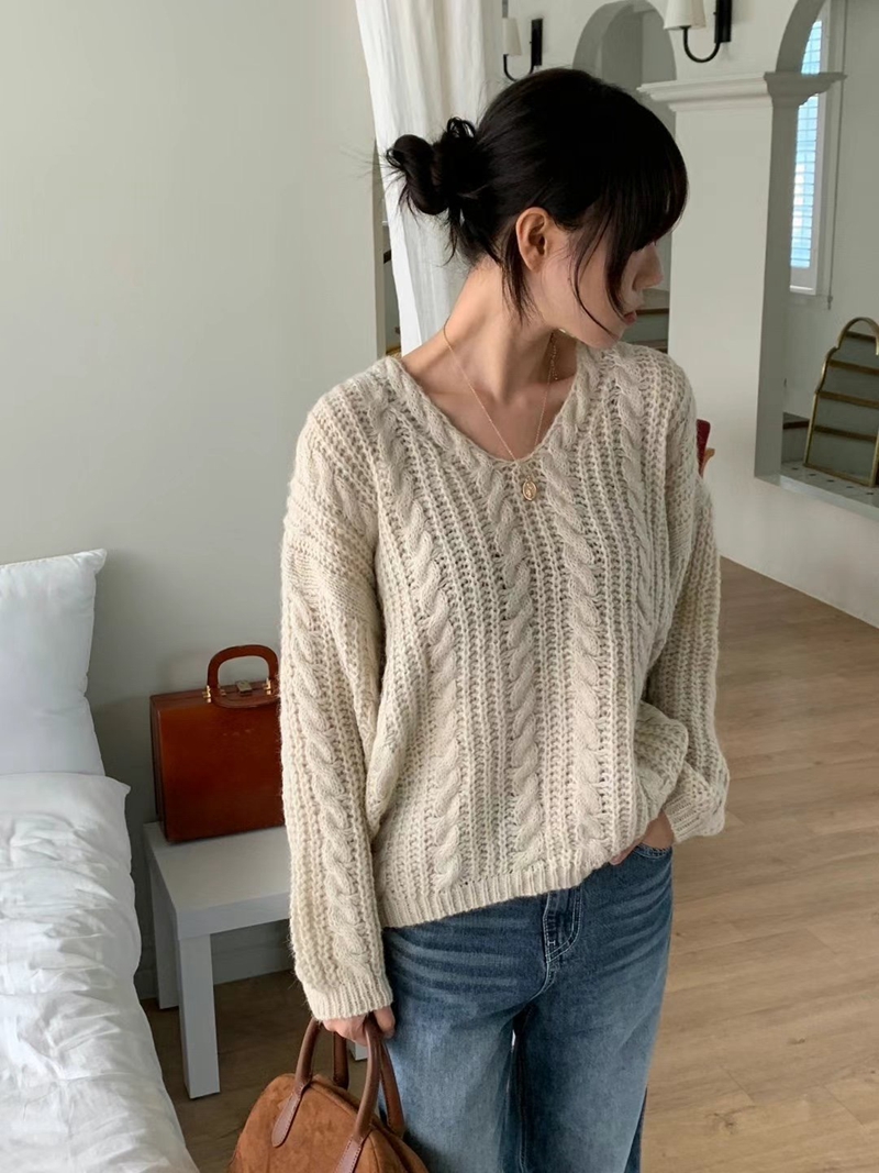 PLACE直郵韓國代購女裝新款職業24秋冬熱賣真品時尚推薦毛衣PLACE毛衣圖色1