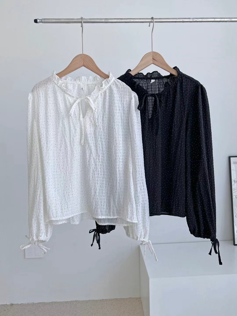 MARID韓國直郵東大門代購女裝新款24秋冬推薦休閑襯衫蕾絲衫WITHMOON襯衫/蕾絲衫