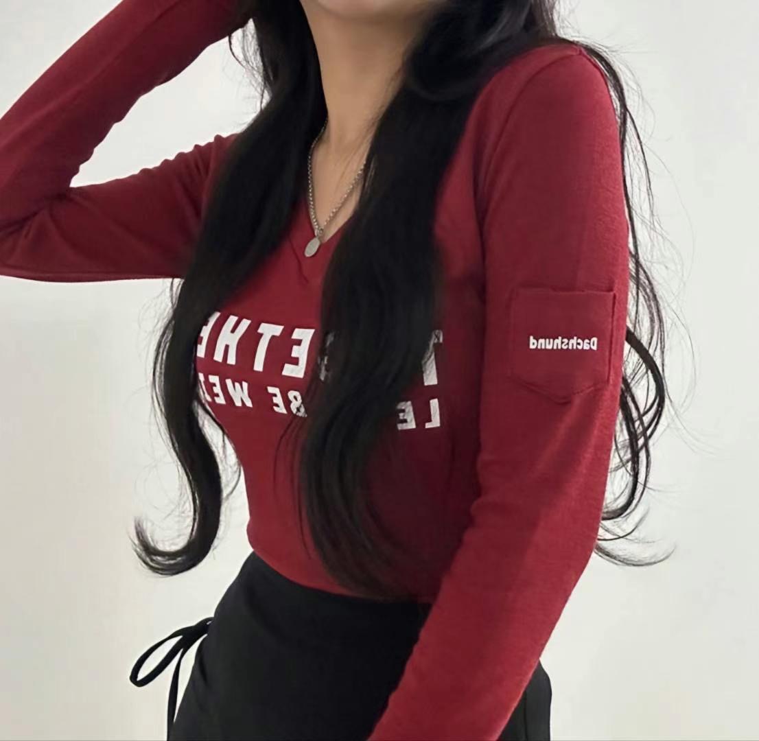 STYLE J-스타일J-T直郵韓國代購女裝新款真品24秋冬長袖T恤magie長袖T恤