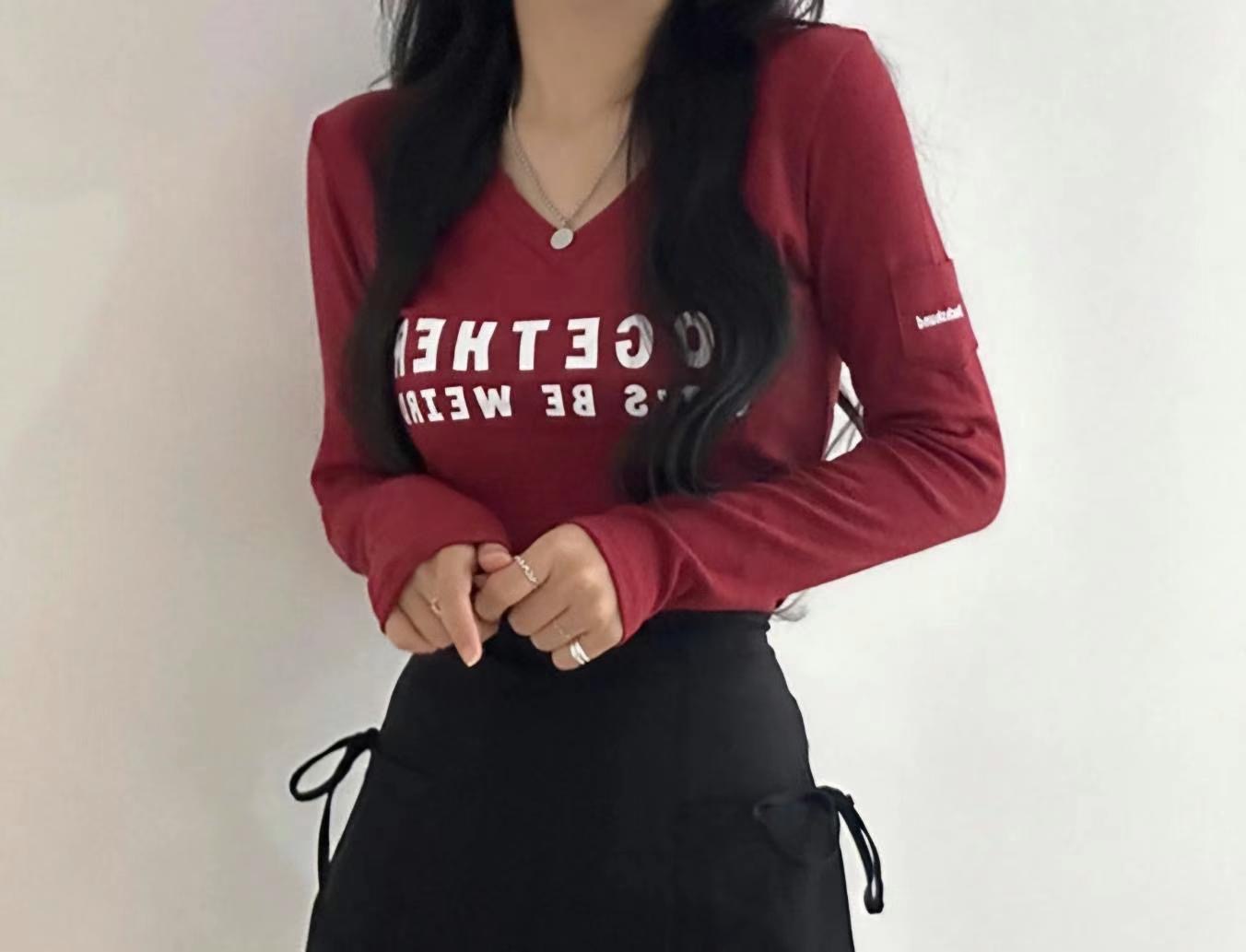 STYLE J-스타일J-T直郵韓國代購女裝新款真品24秋冬長袖T恤magie長袖T恤圖色1