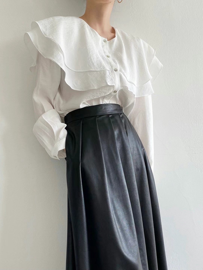 MARID韓國直郵東大門代購女裝新品熱賣24秋冬休閑襯衫蕾絲衫WITHMOON襯衫/蕾絲衫
