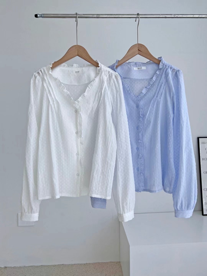 MARID韓國直郵女裝新品休閑真品24秋冬推薦職業襯衫蕾絲衫WITHMOON襯衫/蕾絲衫