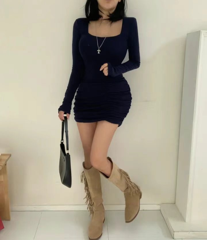 제이어페럴直郵韓國代購女裝新品24秋冬真品休閑職業連衣裙JAPPAREL連衣裙