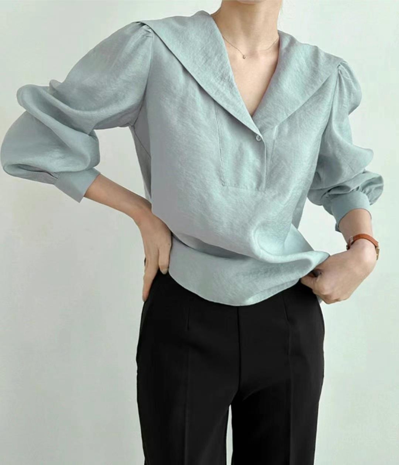 MARID韓國直郵東大門實拍女裝新款人氣推薦24秋冬襯衫蕾絲衫WITHMOON襯衫/蕾絲衫