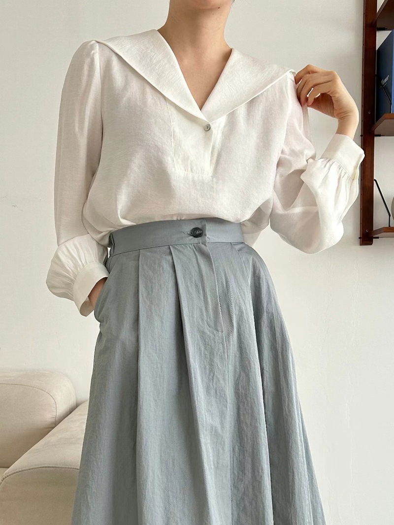 MARID韓國直郵東大門實拍女裝新款人氣推薦24秋冬襯衫蕾絲衫WITHMOON襯衫/蕾絲衫