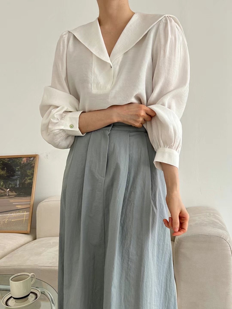 MARID韓國直郵東大門實拍女裝新款人氣推薦24秋冬襯衫蕾絲衫WITHMOON襯衫/蕾絲衫