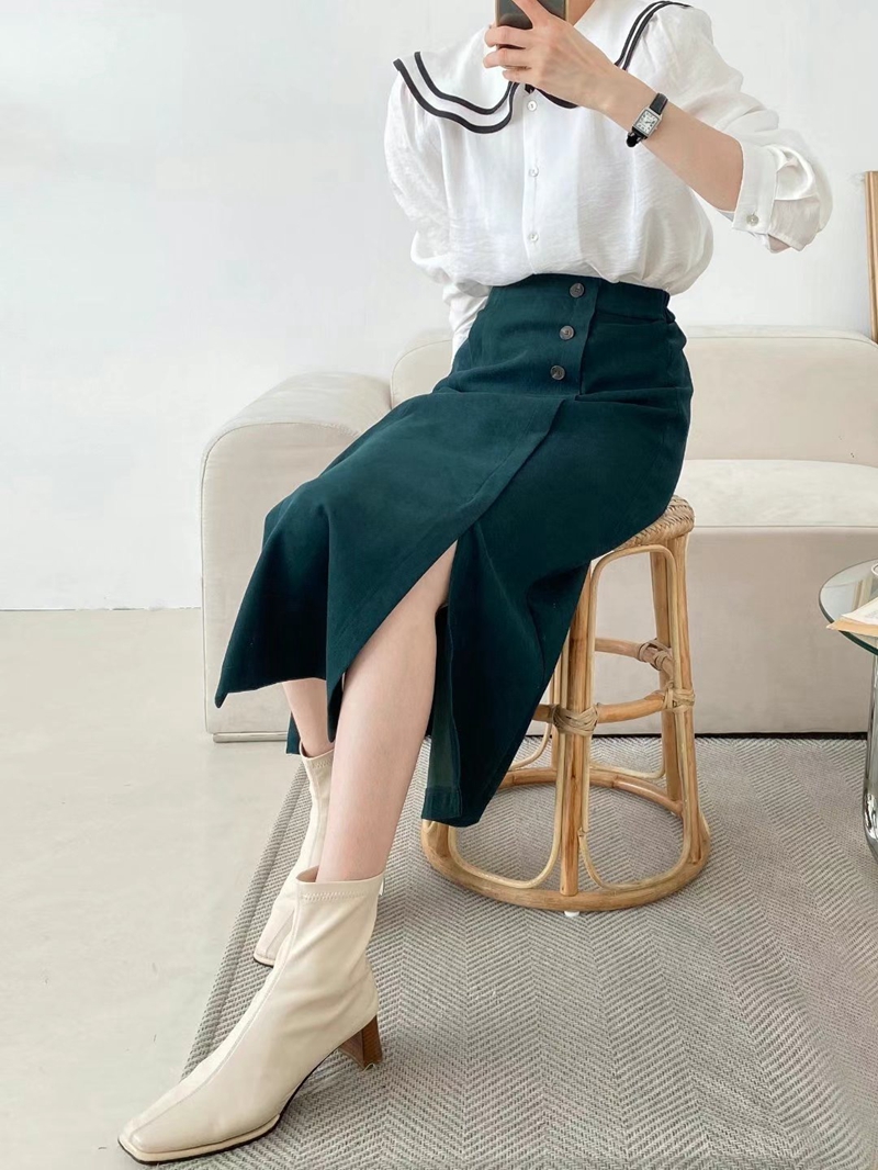 MARID韓國直郵東大門代購女裝新款時尚人氣熱賣職業24秋冬長裙WITHMOON長裙