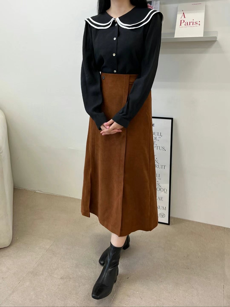 MARID韓國直郵東大門代購女裝新款時尚人氣熱賣職業24秋冬長裙WITHMOON長裙