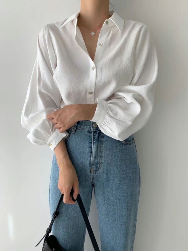 MARID直郵韓國代購女裝新款職業推薦24秋冬人氣襯衫蕾絲衫WITHMOON襯衫/蕾絲衫圖色1