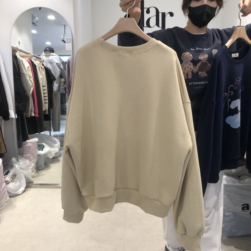 FAR韓國直郵東大門代購女裝新款推薦時尚職業真品衛衣加絨抓絨X-MOOD衛衣
