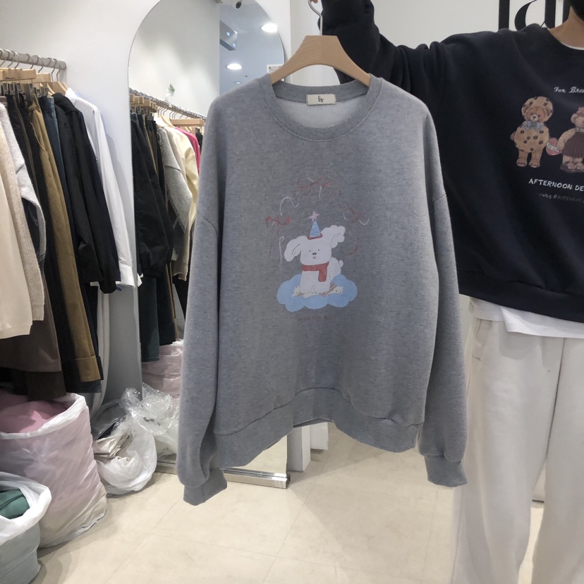 FAR韓國直郵東大門代購女裝新款推薦時尚職業真品衛衣加絨抓絨X-MOOD衛衣圖色3