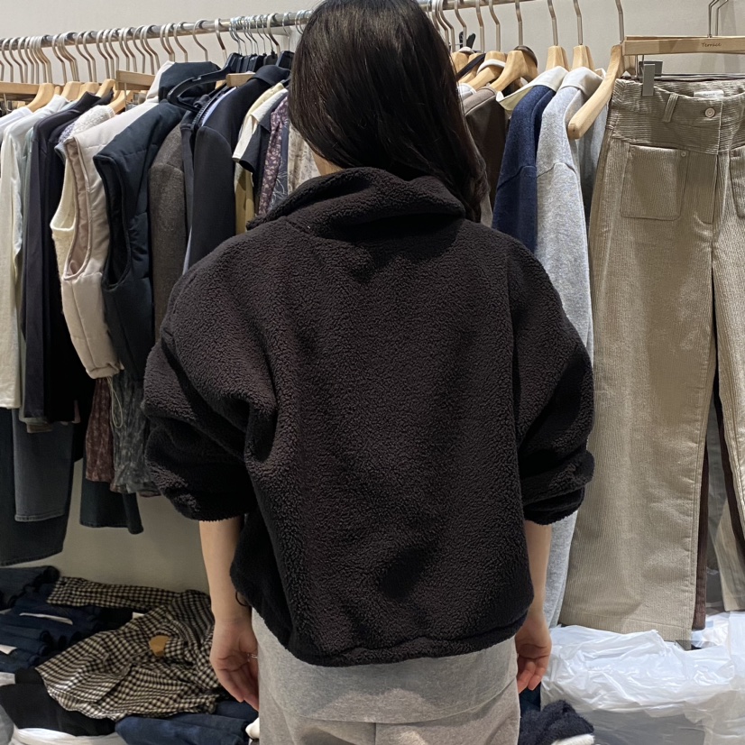 Terrace韓國直郵女裝新款時尚24秋冬人氣休閑熱賣衛衣拉鏈TERRACE衛衣
