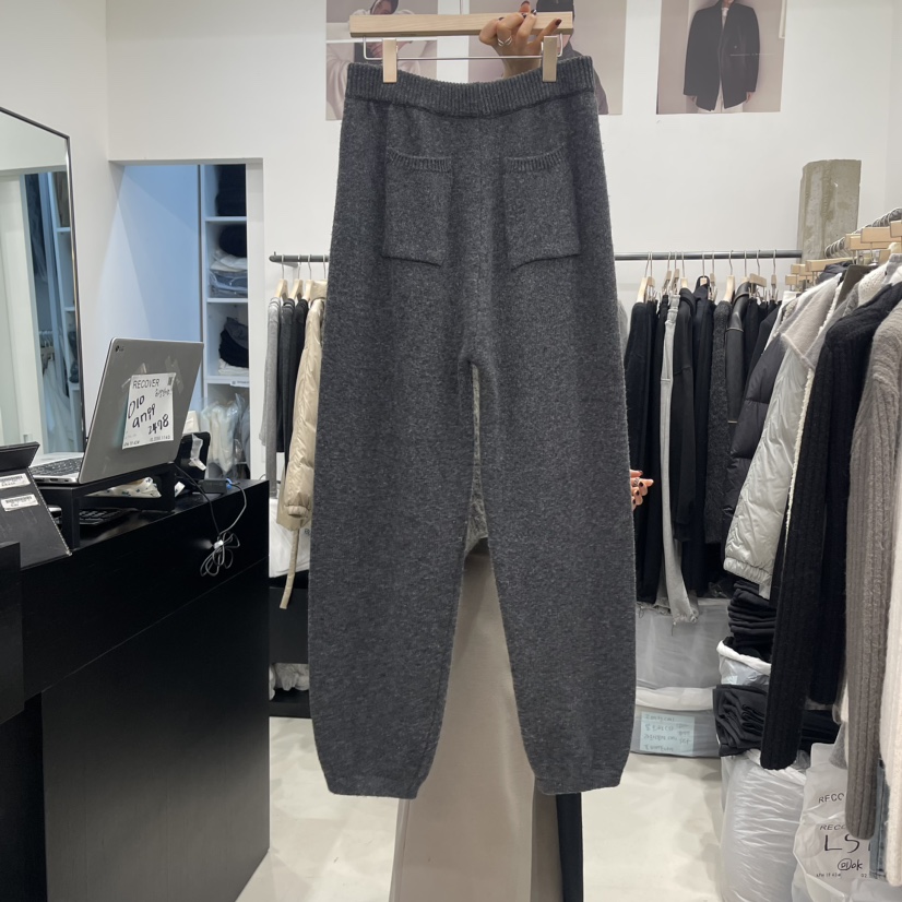 RECOVER直郵韓國代購女裝新品推薦職業真品人氣休閑褲羊毛口袋RECOVER/MOMENT休閑褲