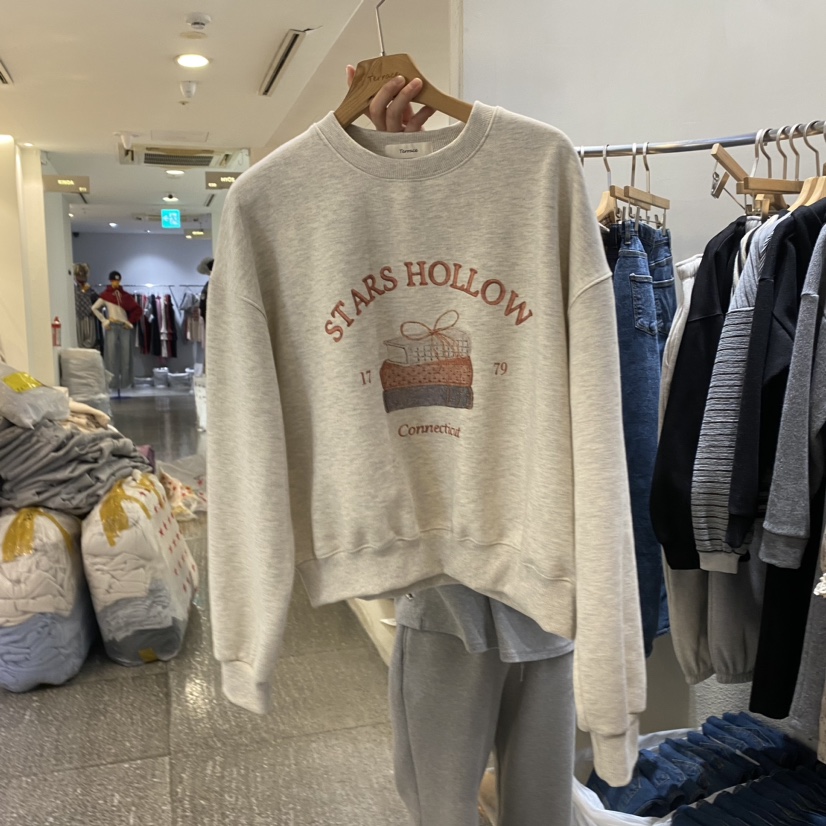 Terrace直郵韓國代購女裝新款推薦24秋冬真品時尚衛衣加絨TERRACE衛衣