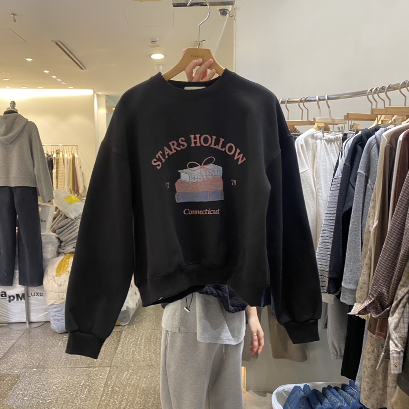 Terrace直郵韓國代購女裝新款推薦24秋冬真品時尚衛衣加絨TERRACE衛衣圖色2