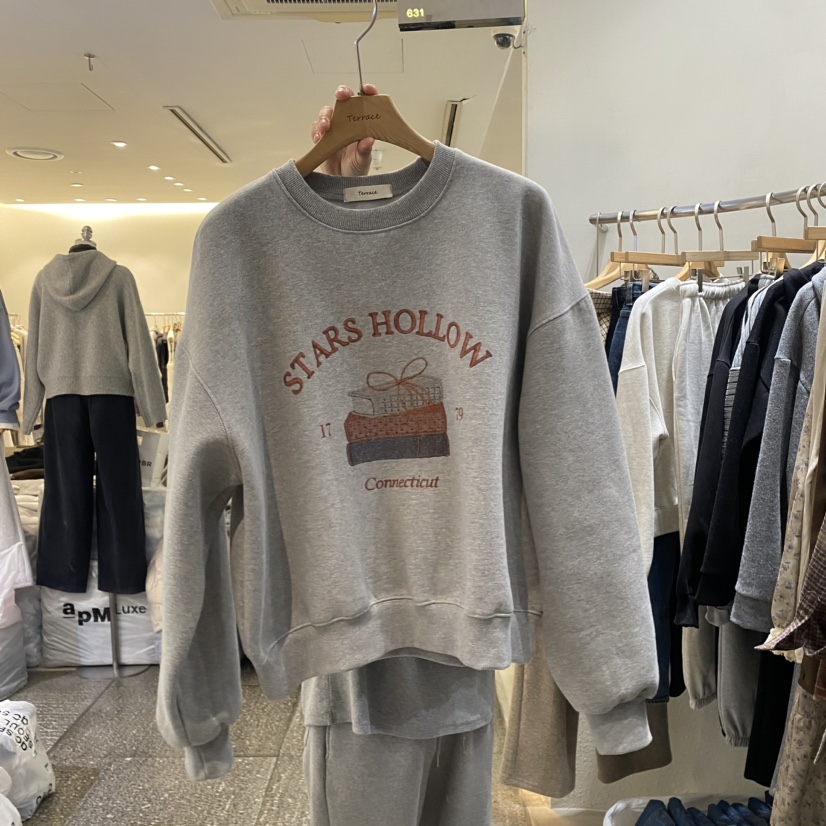 Terrace直郵韓國代購女裝新款推薦24秋冬真品時尚衛衣加絨TERRACE衛衣圖色3