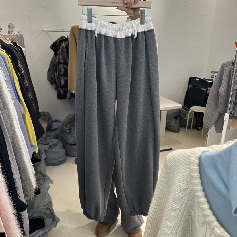 floral韓國直郵東大門代購女裝新品時尚24秋冬休閑褲加絨FLORAL休閑褲
