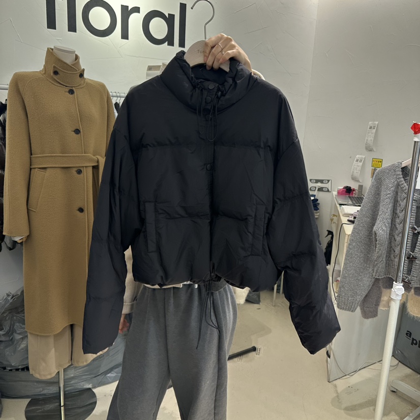 floral韓國直郵女裝新品推薦24秋冬熱賣真品短款羽絨服鴨絨FLORAL短款羽絨服圖色2
