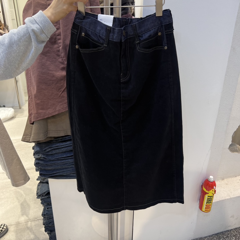 POCKET-Q韓國直郵女裝新款真品24秋冬職業人氣半身裙中短裙POCKET-Q半身裙/中短裙圖色3