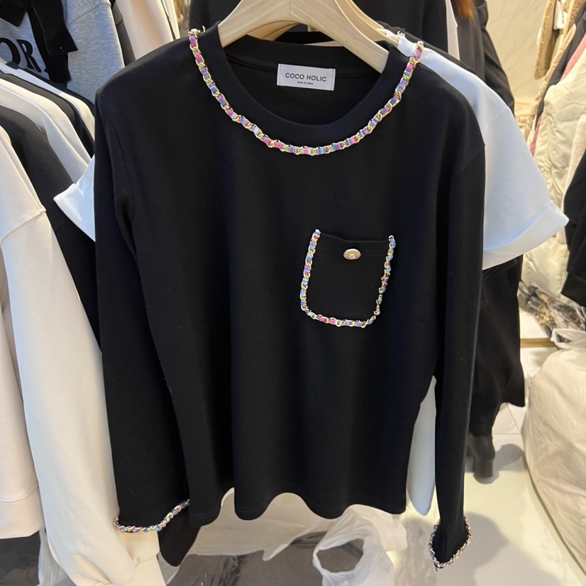 COCO HOLIC韓國直郵女裝新品推薦真品24秋冬休閑長袖T恤COCO HOLIC長袖T恤圖色2