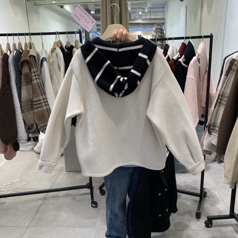 DREAM GIRIS/HOT PLACE韓國直郵女裝新款推薦短款大衣水貂短款連帽DREAM GIRIS/HOT PLACE_ISSUE短款大衣