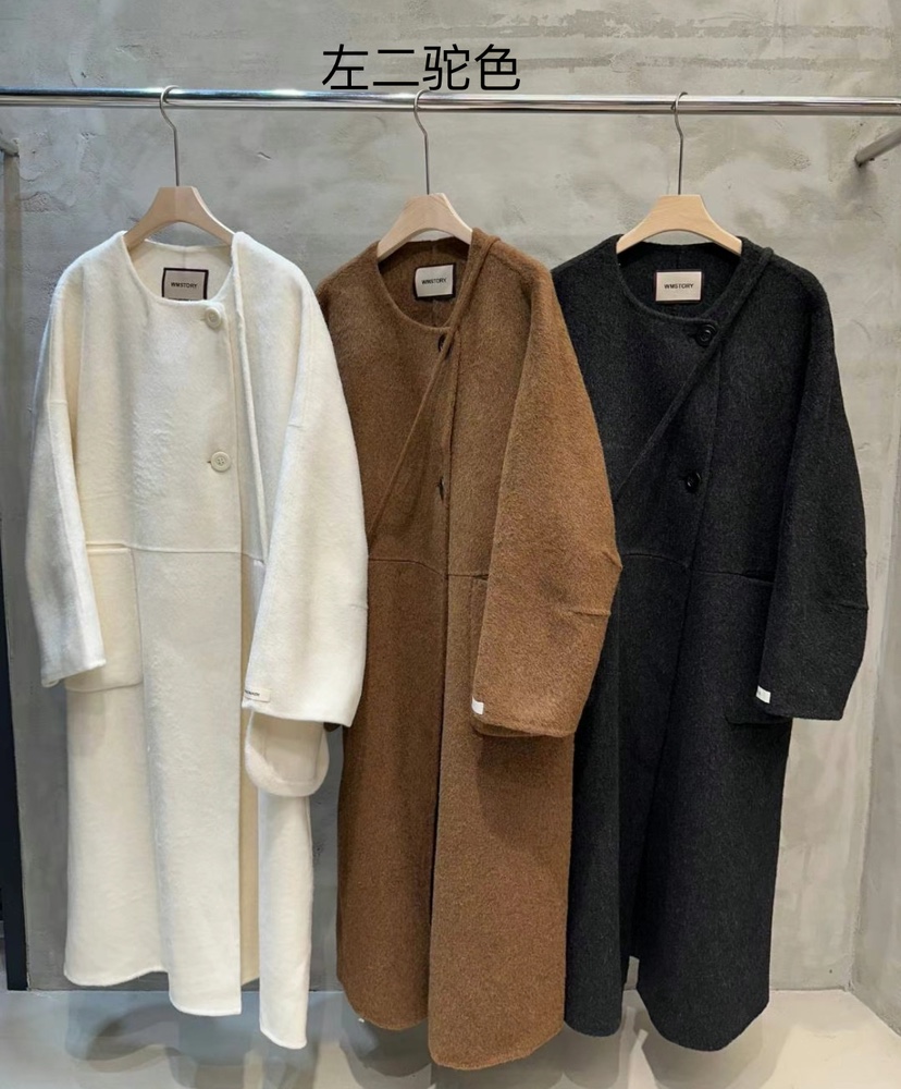 SIMPLE PARK/WMSTORY直郵韓國代購女裝新款休閑中長款大衣SIMPLE PARK/WMSTORY中長款大衣圖色2左二色