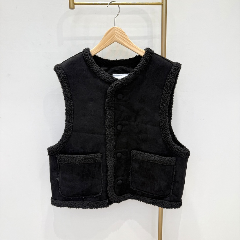 空韓國直郵女裝新款休閑職業24秋冬人氣推薦熱賣馬甲麂皮CRESCENT-男裝馬甲圖色2