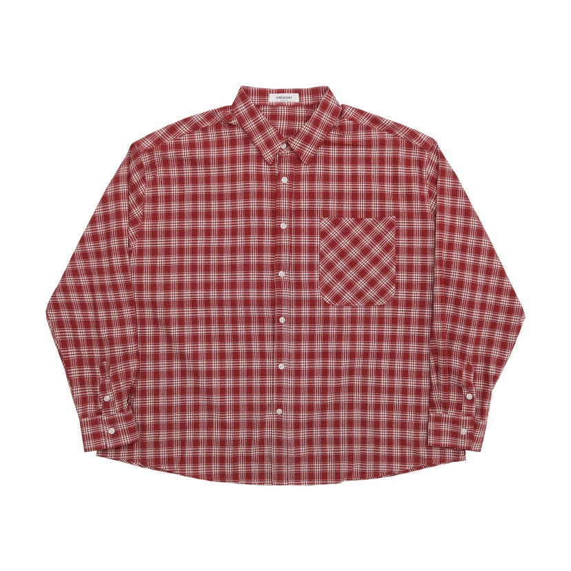 空直郵韓國代購女裝新品休閑職業時尚人氣24秋冬襯衫蕾絲衫格紋CRESCENT-男裝襯衫/蕾絲衫圖色2