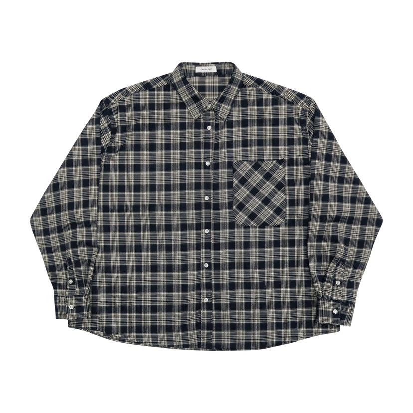 空韓國直郵東大門代購女裝新品熱賣休閑24秋冬襯衫蕾絲衫格紋CRESCENT-男裝襯衫/蕾絲衫圖色2