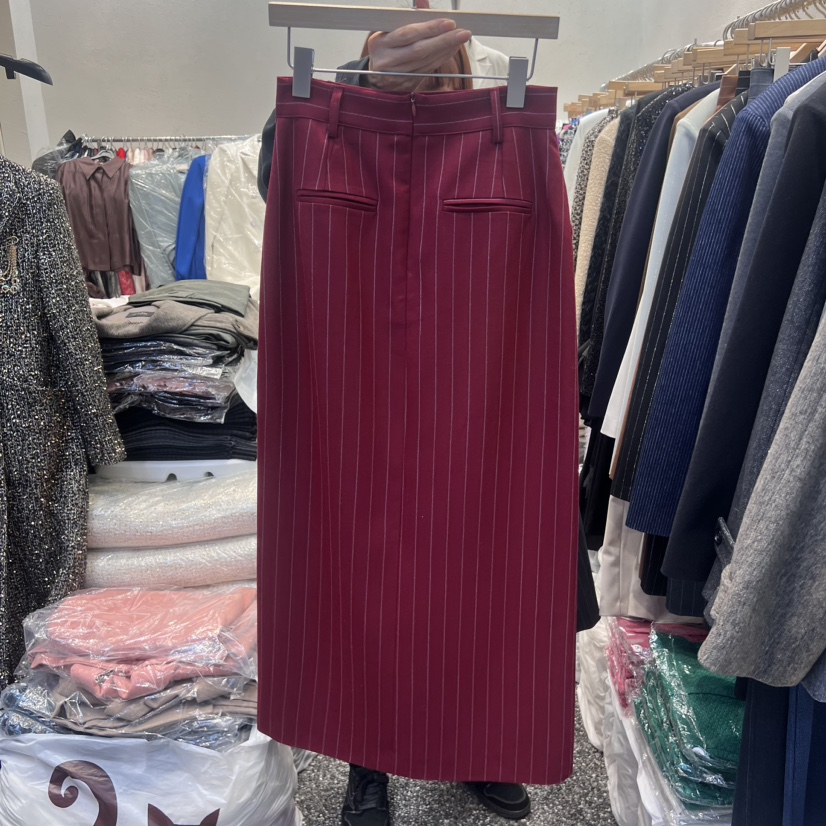 RIJINA直郵韓國代購女裝新品休閑人氣24秋冬職業長裙羊毛RIJINA長裙
