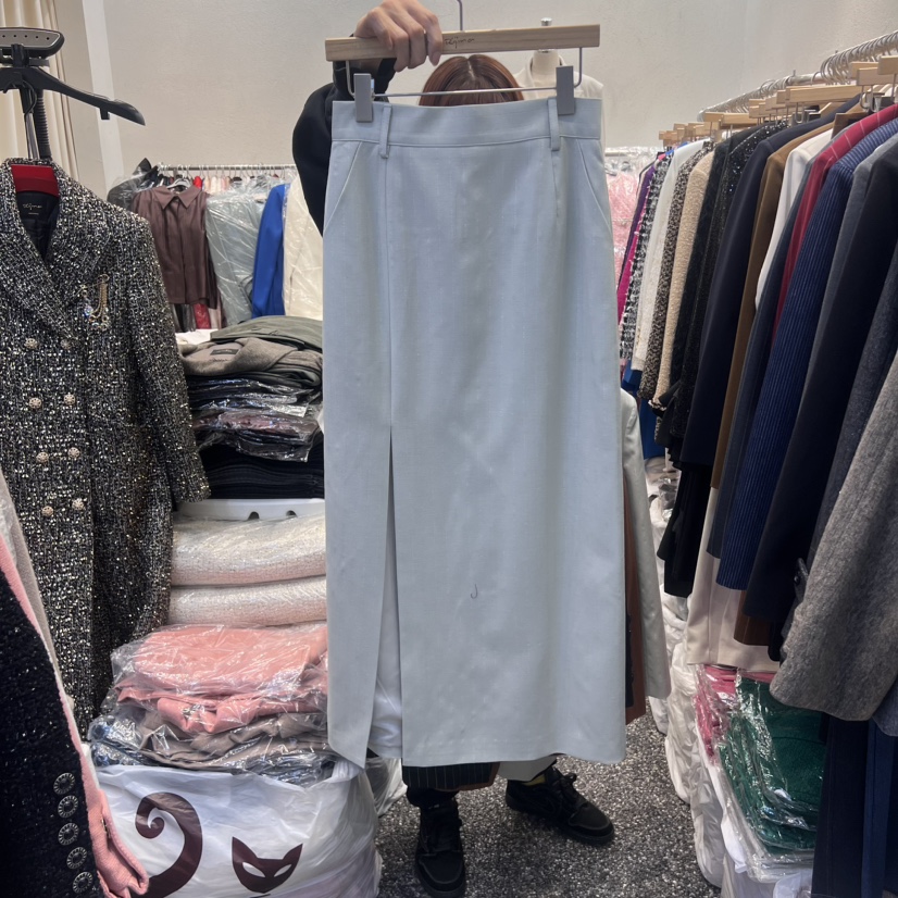 RIJINA韓國直郵東大門實拍女裝新品職業時尚休閑推薦長裙羊毛RIJINA長裙