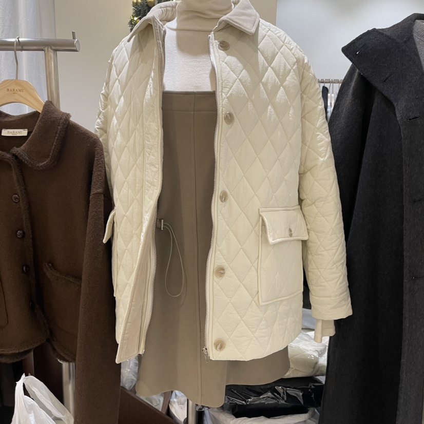 BARAMI韓國直郵東大門代購女裝新品推薦職業真品時尚短款棉服LOVE SOME短款棉服圖色2
