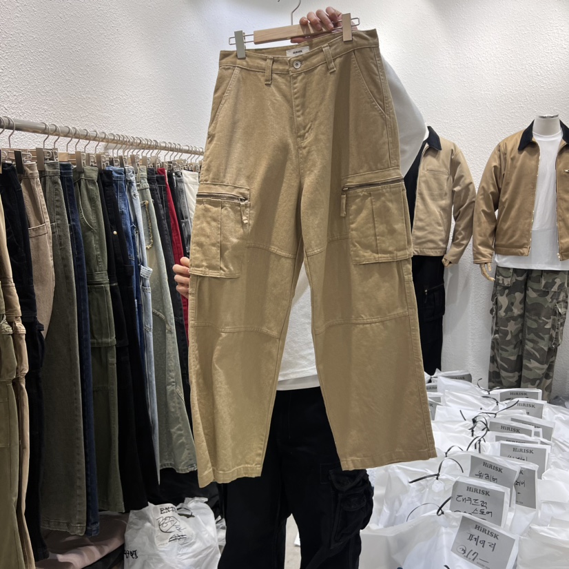 HIRISK韓國直郵女裝新品熱賣職業24秋冬推薦人氣休閑褲口袋HIRISK休閑褲圖色1