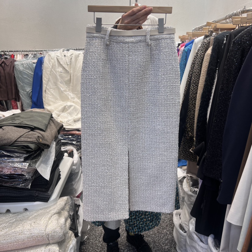 RIJINA韓國直郵東大門代購女裝新品熱賣半身裙中短裙包含腰帶花呢RIJINA半身裙/中短裙