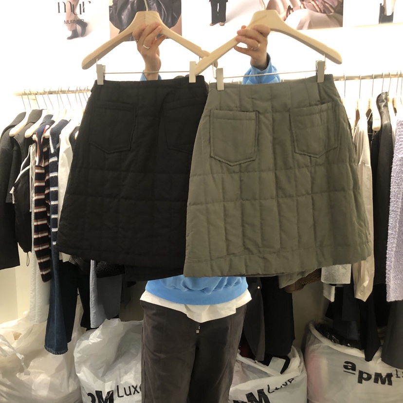MURMUR直郵韓國代購女裝新款休閑真品時尚人氣職業短裙填充MUSHROOM EFFECT短裙