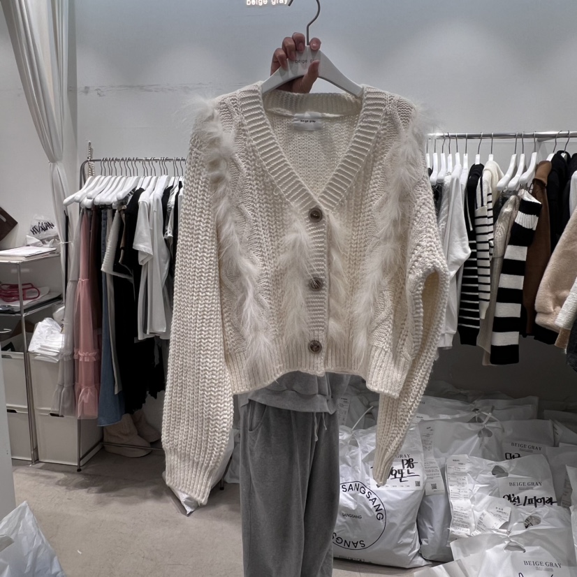 BEIGE GRAY東大門實拍女裝新品真品人氣時尚24秋夏職業毛衣BEIGE GRAY毛衣