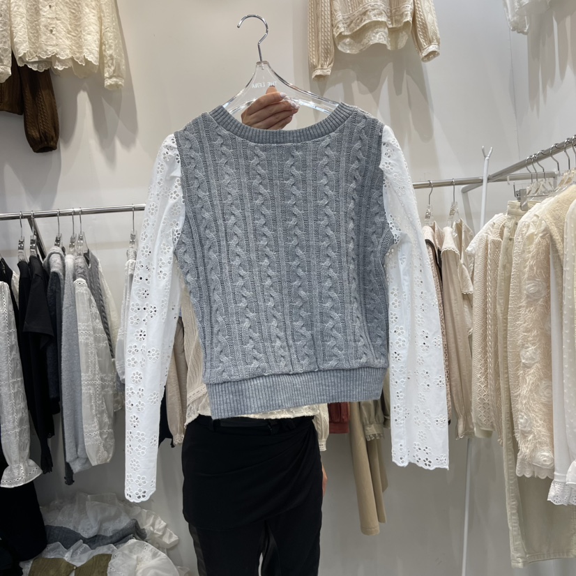THE LENA韓國代購女裝新品人氣熱賣真品推薦24秋夏襯衫蕾絲衫NWEOL襯衫/蕾絲衫