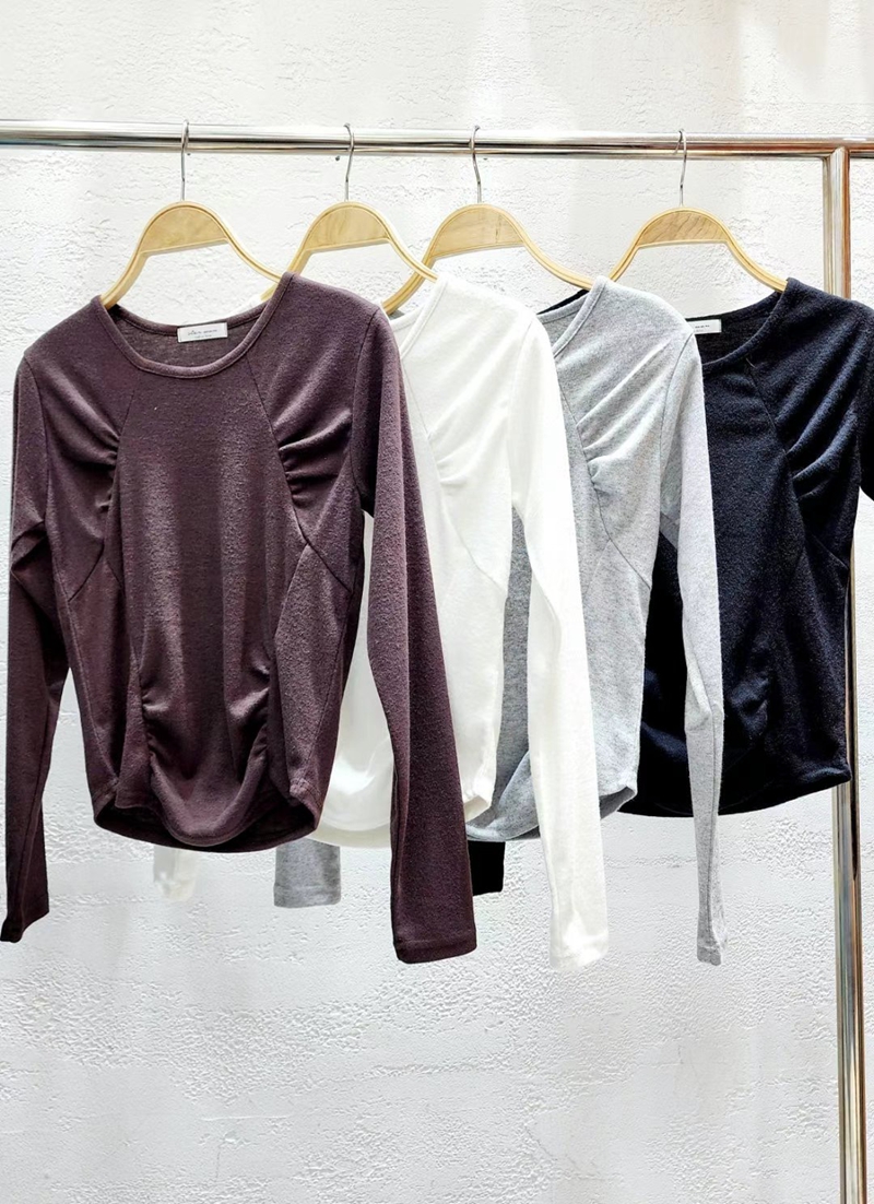 NEW RAINBOW東大門代購女裝新款職業推薦休閑真品24秋夏長袖T恤NEW RAINBOW長袖T恤