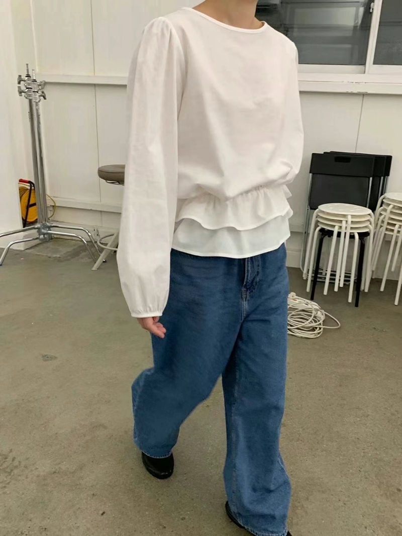 MIRROR-ME直郵韓國代購女裝新款時尚真品職業推薦襯衫蕾絲衫MIRROR-ME襯衫/蕾絲衫