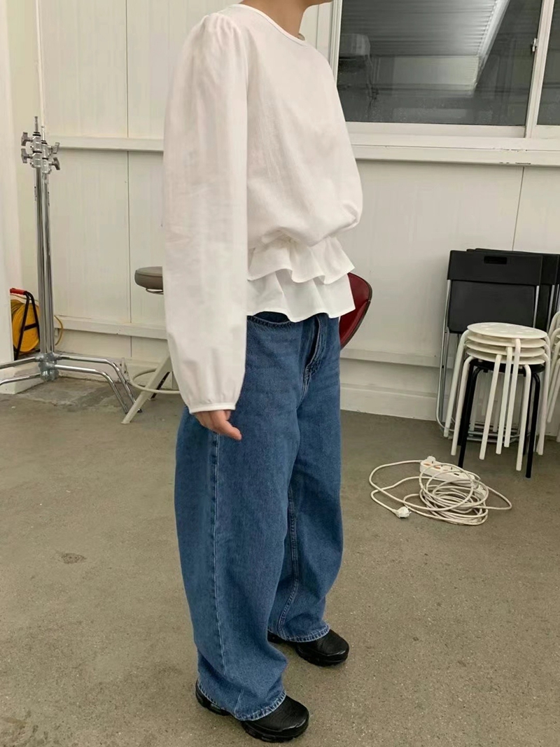 MIRROR-ME直郵韓國代購女裝新款時尚真品職業推薦襯衫蕾絲衫MIRROR-ME襯衫/蕾絲衫