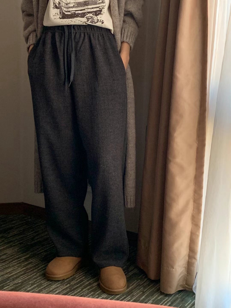 WEEKPLAN韓國直郵東大門實拍女裝新品真品24秋冬職業休閑褲BLACKPIG休閑褲