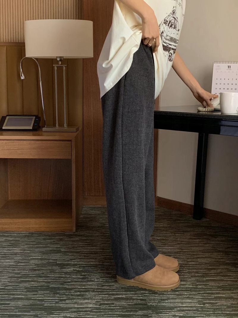 WEEKPLAN韓國直郵東大門實拍女裝新品真品24秋冬職業休閑褲BLACKPIG休閑褲