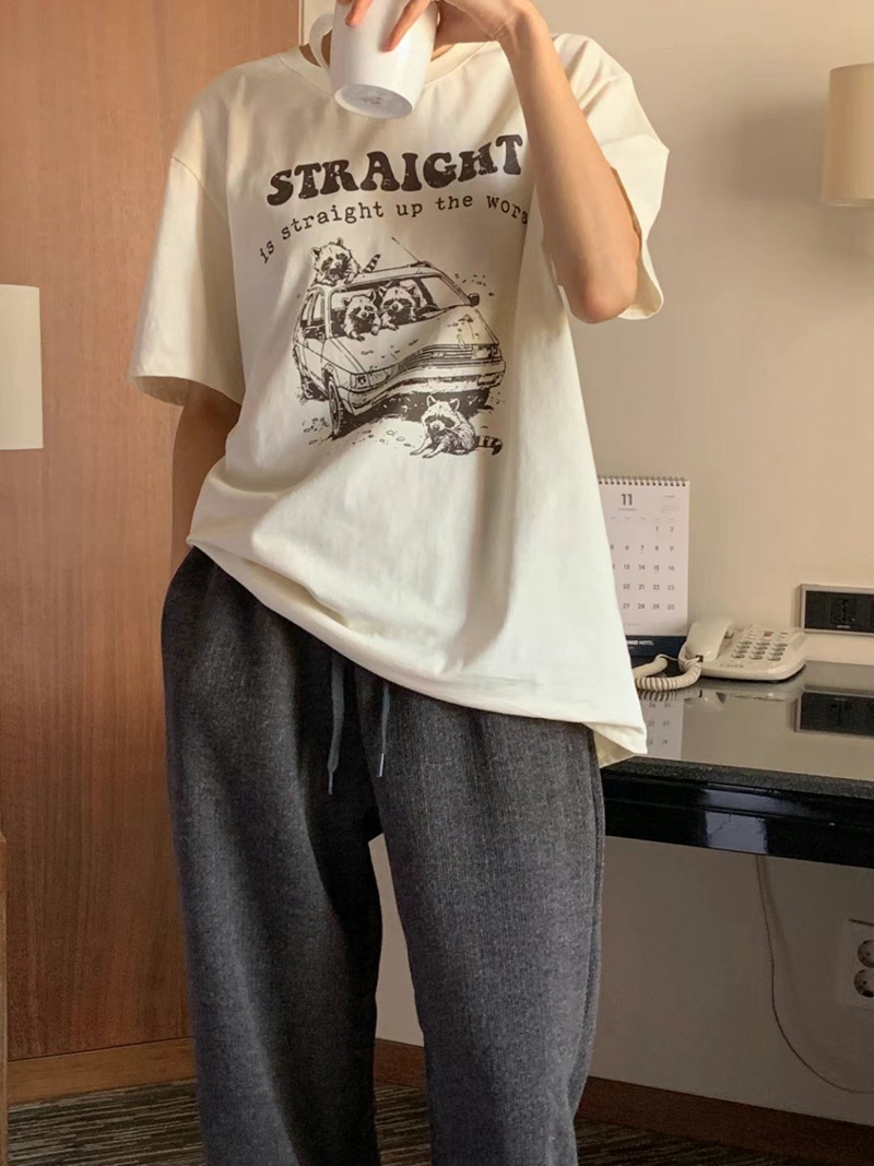 WEEKPLAN韓國直郵東大門實拍女裝新款熱賣休閑推薦真品時尚T恤BLACKPIGT恤