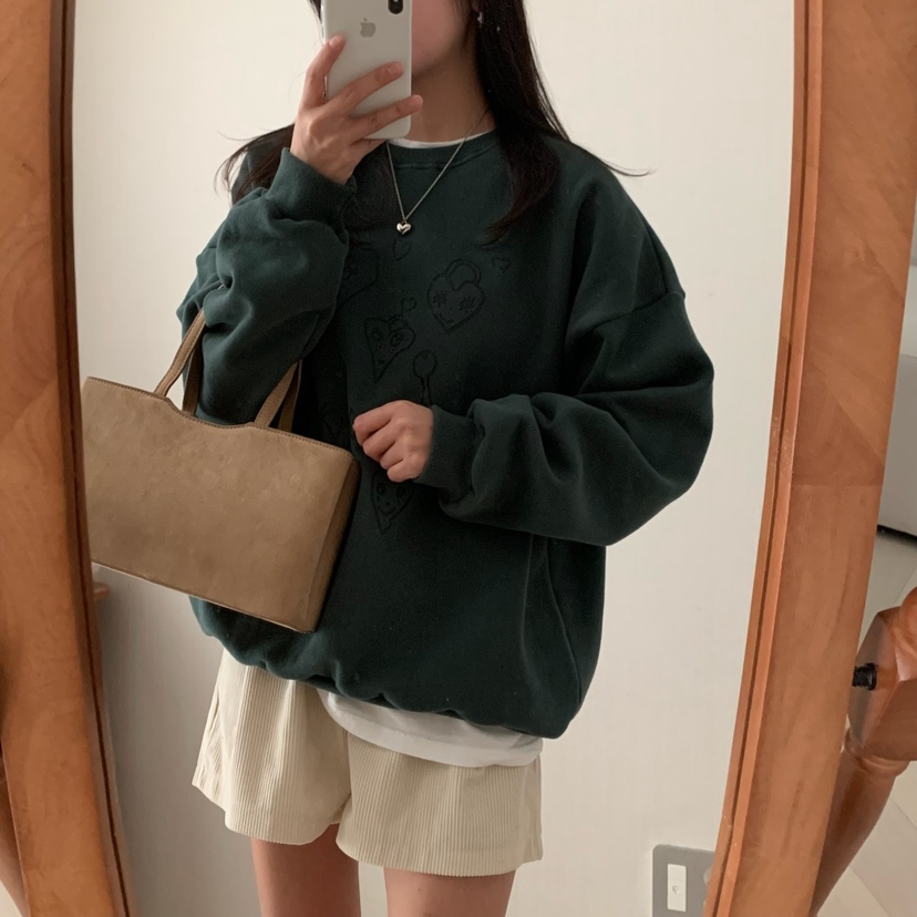 FROMJINI韓國直郵女裝新品熱賣時尚24秋冬人氣休閑衛衣拉絲FROMJINI衛衣