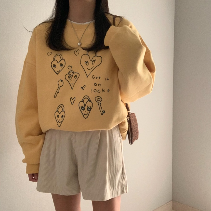 FROMJINI韓國直郵女裝新品熱賣時尚24秋冬人氣休閑衛衣拉絲FROMJINI衛衣
