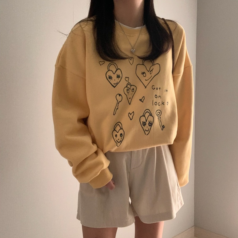 FROMJINI韓國直郵女裝新品熱賣時尚24秋冬人氣休閑衛衣拉絲FROMJINI衛衣
