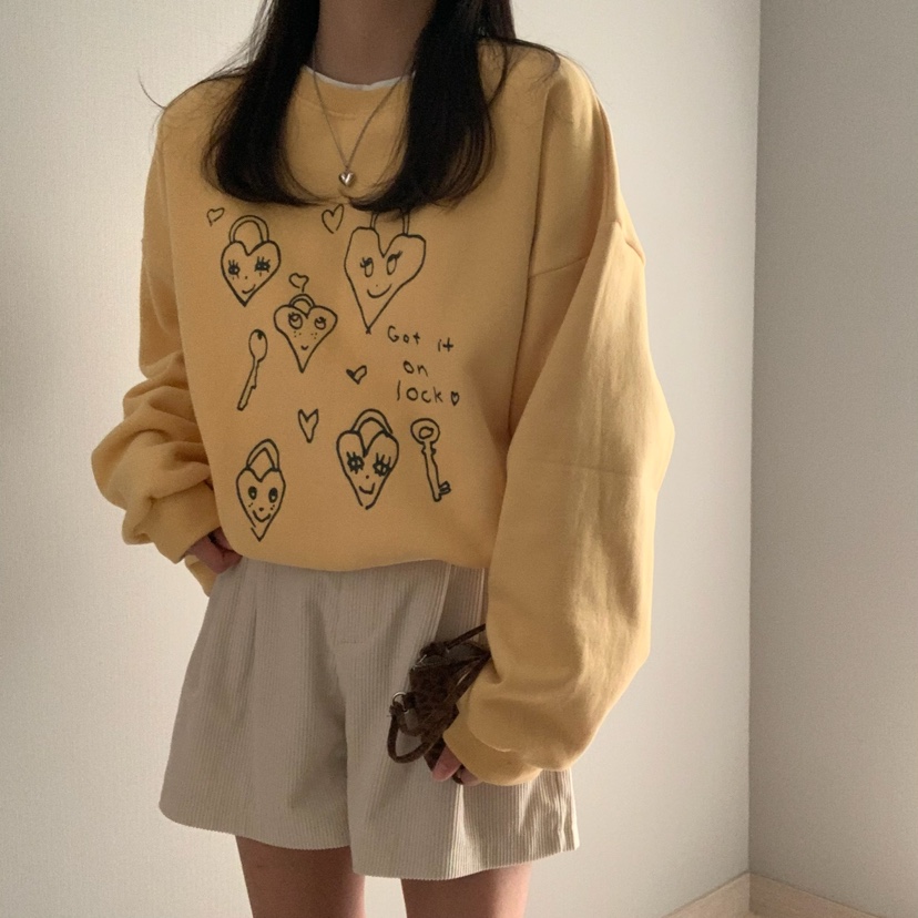 FROMJINI韓國直郵女裝新品熱賣時尚24秋冬人氣休閑衛衣拉絲FROMJINI衛衣